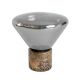 Lampa de masa din sticla fumurie si marmura portelanata maro