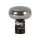 Lampa de masa din sticla fumurie si marmura portelanata neagra