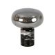 Veioze - Lampa de masa din sticla fumurie si marmura portelanata neagra