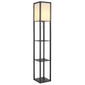 Lampa de podea tip raft din lemn negru TABITHA