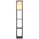 Lampadare - Lampa de podea tip raft din lemn negru TABITHA