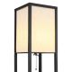 Lampadare - Lampa de podea tip raft din lemn negru TABITHA