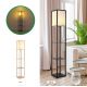 Lampadare - Lampa de podea tip raft din lemn negru TABITHA