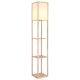 Lampadare - Lampa de podea tip raft din lemn maro TABITHA