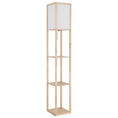 Lampadare - Lampa de podea tip raft din lemn maro TABITHA