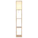 Lampadare - Lampa de podea tip raft din lemn maro TABITHA