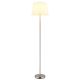 Lampadare - Lampadar de podea metal nickel abajur textil alb JORIS