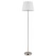 Lampadare - Lampadar de podea metal nickel abajur textil alb JORIS