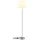 Lampadare - Lampadar de podea metal nickel abajur textil alb JORIS