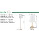 Veioze - Lampa de masa metal nickel abajur textil alb JORIS