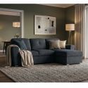 Coltar extensibil, material texturat gri, APARTMENT 245cm