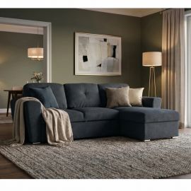 Coltar extensibil, material texturat gri, APARTMENT 245cm