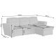 Coltare - Coltar extensibil, material texturat gri, APARTMENT 245cm