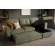 Coltare - Coltar extensibil, material texturat verde, APARTMENT 245cm