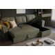 Coltare - Coltar extensibil, material texturat verde, APARTMENT 245cm