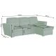 Coltare - Coltar extensibil, material texturat verde, APARTMENT 245cm
