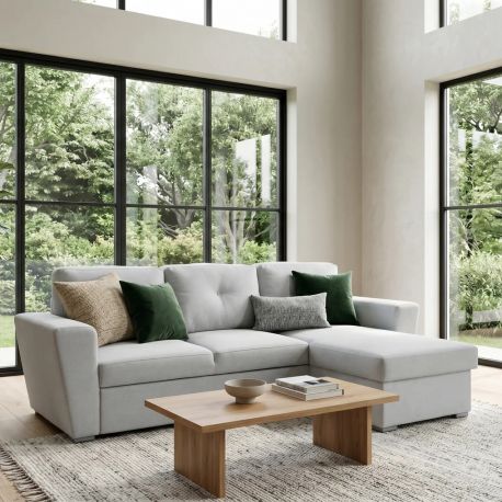 Coltare - Coltar extensibil, material texturat bej, APARTMENT 245cm