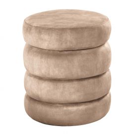 Banchete-Tabureti - Taburete cu spatiu de depozitare, VOGUE 40cm catifea champagne greige