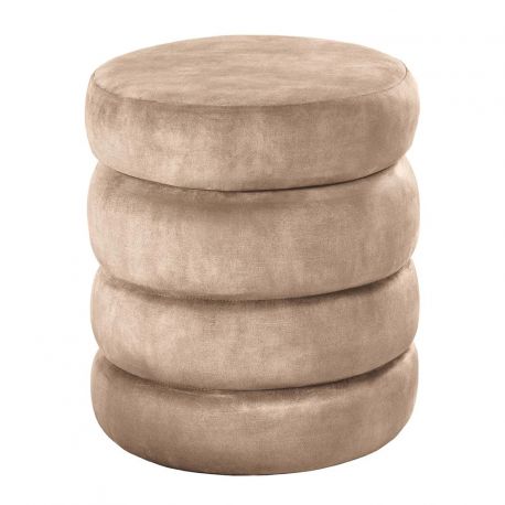 Banchete-Tabureti - Taburete cu spatiu de depozitare, VOGUE 40cm catifea champagne greige