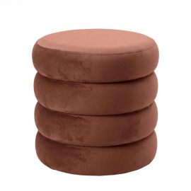 Banchete-Tabureti - Taburete cu spatiu de depozitare, VOGUE 40cm catifea maro ruginiu
