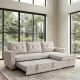 Coltare - Coltar extensibil, catifea champagne beige, APARTMENT 205cm