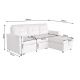 Coltare - Coltar extensibil, catifea champagne beige, APARTMENT 205cm