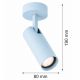 Plafoniere cu spoturi, Spoturi aplicate - Spot aplicat directionabil cu bec GU10 Linca albastru pastel