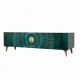 Comode - Comoda TV design vintage Golden Sunset 180cm turcoaz