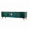 Comoda TV design vintage Golden Sunset 180cm turcoaz