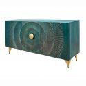 Comoda design vintage Golden Sunset 140cm turcoaz