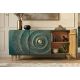 Comode - Comoda design vintage Golden Sunset 140cm turcoaz