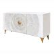 Comode - Comoda design vintage Golden Sunset 140cm alb