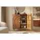 Comode - Comoda inalta design vintage Golden Sunset 120cm maro