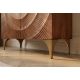 Comode - Comoda inalta design vintage Golden Sunset 120cm maro