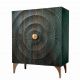 Comoda inalta design vintage Golden Sunset 120cm turcoaz