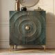 Comode - Comoda inalta design vintage Golden Sunset 120cm turcoaz