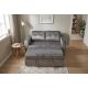 Canapele - Canapea extensibila, catifea gri, SMART 140cm