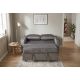 Canapele - Canapea extensibila, catifea gri, SMART 140cm