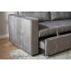 Canapele - Canapea extensibila, catifea gri, SMART 140cm