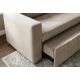 Canapele - Canapea extensibila, catifea champagne beige, SMART 140cm