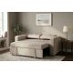 Canapele - Canapea extensibila, catifea champagne beige, SMART 140cm