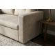 Canapele - Canapea extensibila, catifea champagne beige, SMART 140cm