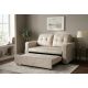 Canapele - Canapea extensibila, catifea champagne beige, SMART 140cm