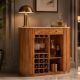 Bar din lemn de mango, marmura alba TRES CHIC 120cm