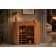 Comode - Bar din lemn de mango, marmura alba TRES CHIC 120cm