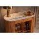 Comode - Bar din lemn de mango, marmura alba TRES CHIC 120cm
