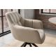 Seturi scaune, HoReCa - Set 2 scaune pivotante, Piele Naturala Bej PAPILLON