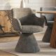 Scaune - Scaun pivotant AMBIENTO tesatura Chenille gri