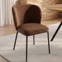 Set 2 scaune stil retro LYON tesatura maro