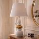 Lampa de masa decorativa STONES OF ZEN 70cm auriu alb
